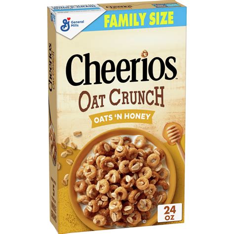 Cheerios Oat Crunch Oats And Honey Breakfast Cereal 24 Oz