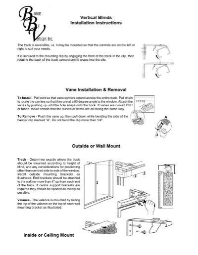 Vertical Blinds Installation Instructions - Blinds By Vertican