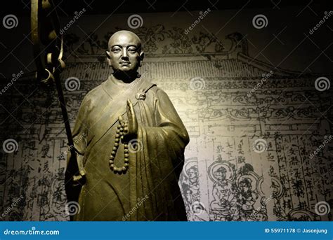 Statue of monk Xuanzang stock photo. Image of city, legend - 55971178