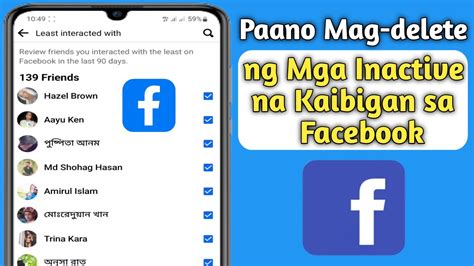 Paano Tanggalin Ang Mga Hindi Aktibong Kaibigan Sa Facebook