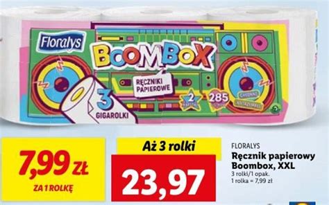 Promocja FLORALYS Ręcznik papierowy Boombox XXL 3 rolki Lidl