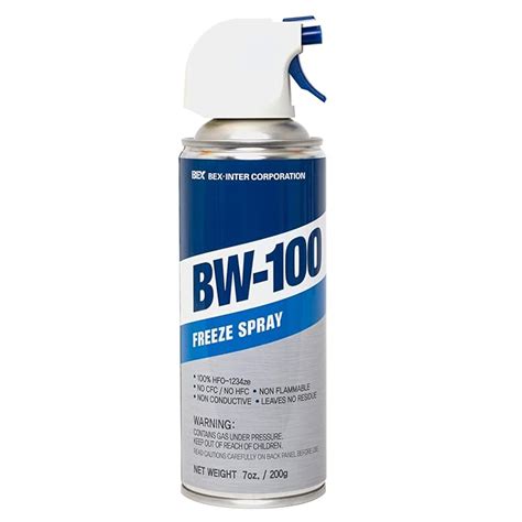 Bw 100 Freeze Spray Hfo 1234ze 100 Non Flammable Aerosol 7oz200g