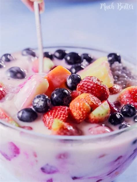 Fruit Yogurt Soup - Refreshing Healthy Dessert - Much Butter