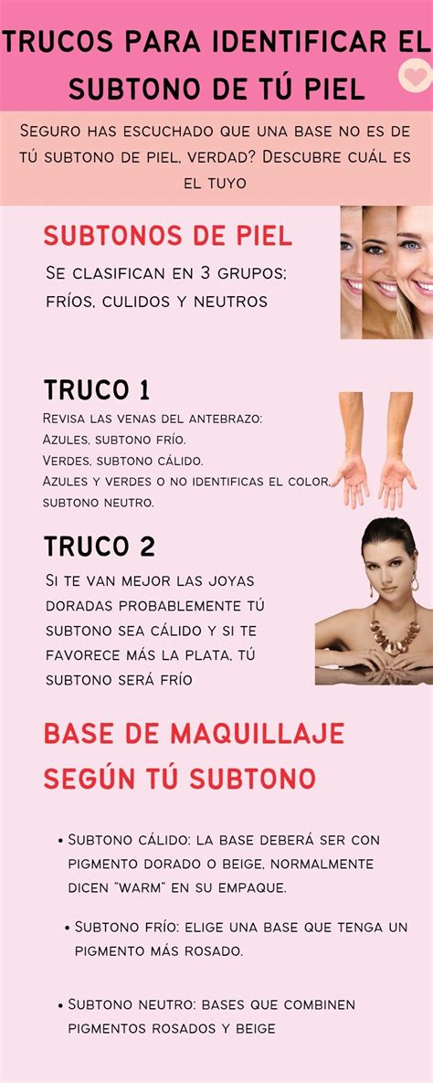 Trucos Para Identificar El Subtono De Piel Face Makeup Tips Makeup