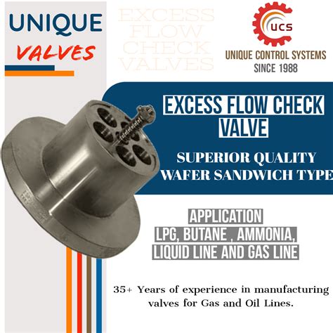 Excess Flow Check Valves Wafer Excess Flow Check Valve Manufacturer Uniquecontrolsystems