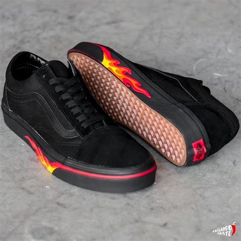 Tenis Vans Old Skool Flame Wall Black