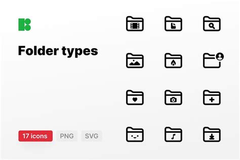 Folder types, Graphics - Envato Elements