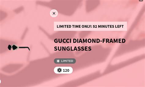 Coming Soon Limited Gucci Diamond Framed Sunglasses Roblox Forum