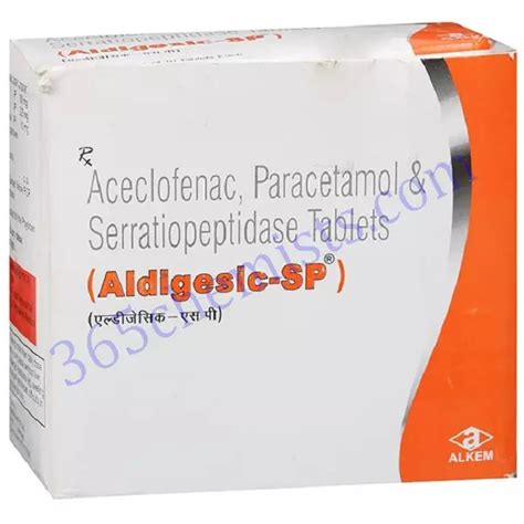 Aldigesic Sp Aceclofenac Serratiopeptidase Chemists