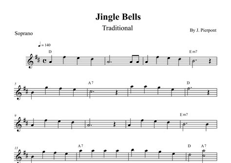 Jingle Bells Arr Leo Silva By J Pierpont Sheet Music For Soprano