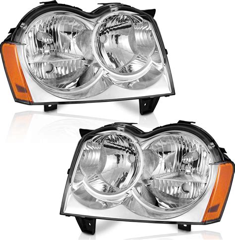 Weelmoto Halogen Headlights Assembly For Jeep Grand Cherokee