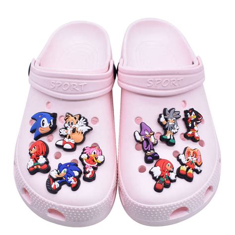 Cartoon Game Jibbitz Anime Jibits Crocs Charms Sonic The Hedgehog Shoe