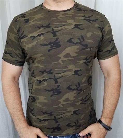 Мужская камуфляжная футболка зелёного цвета . Размер M L XL XXL ...