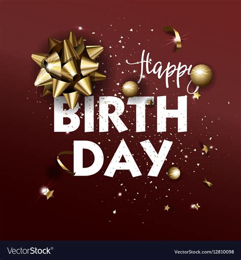 Happy Birthday Greeting Card Template Royalty Free Vector