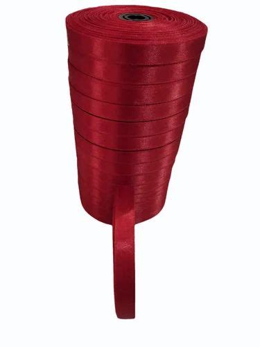 Plain 12mm Red Polyester Satin Ribbon At Rs 32 Roll In Chandpur ID