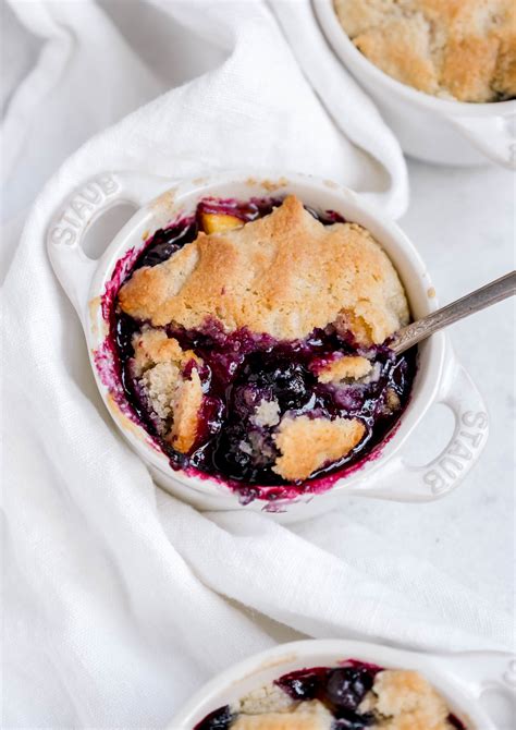 Vegan Blueberry Peach Cobbler The Food Joy