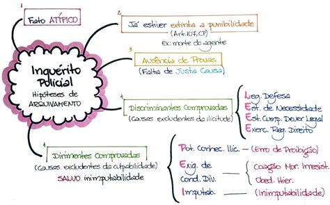 Mapa Mental Direito Processual Penal Inquérito Policial Concursos