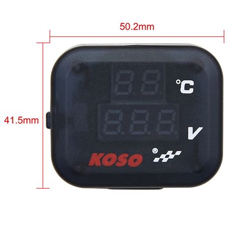 Universal KOSO Motorcycle Voltmeter Indicator Temperature Marker