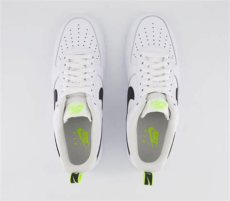 Nike Air Force 1 07 Trainers White Black Volt Mens Trainers