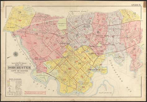 Outline And Index Map Of Dorchester The City Of Boston Norman B Leventhal Map And Education Center