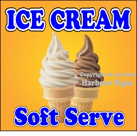 Ice Cream Soft Serve Vinyl Decal Food Truck Concession Harbour Signs