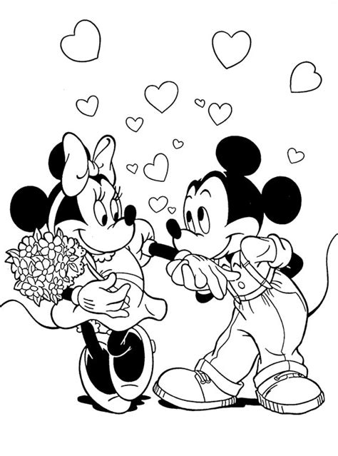 Minnie E Topolino Innamorati Da Colorare Disegni Da Colorare