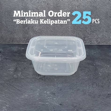 Jual Thinwall 350ml Sq Food Container Kotak Makan Plastik 350 Ml