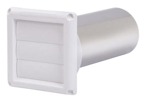 Deflecto Supurr Vent Louvered Outdoor Dryer Vent Cover 4 Hood White