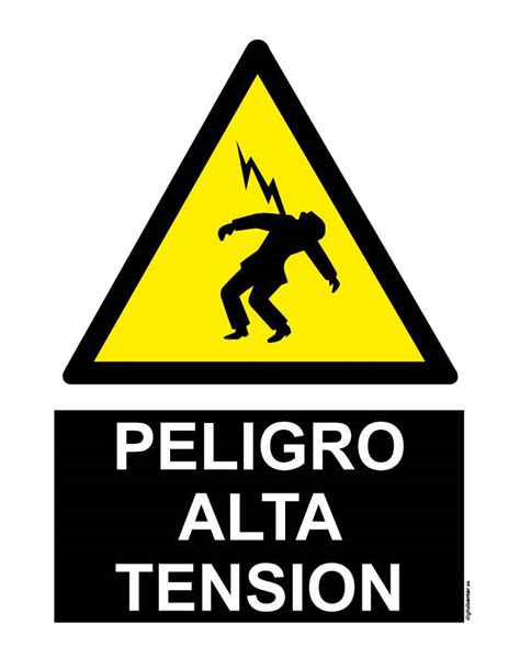 Señal indicadora de peligro Alta Tensión