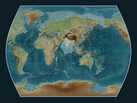 Volcanoes and Boundaries on the World Wiki Map - -90 PM. Eckert Stock ...