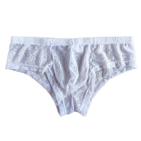 Strings De Bikini Sexy En Dentelle Basse Hauteur Culotte Solide Hommes