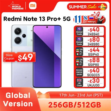 Wersja Globalna Xiaomi Redmi Note Pro Plus G Smartfon Mp Ois