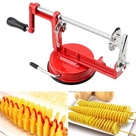 Potato Spiral Slicer Cutter Stainless Steel Potato Manual Cutter Spiral