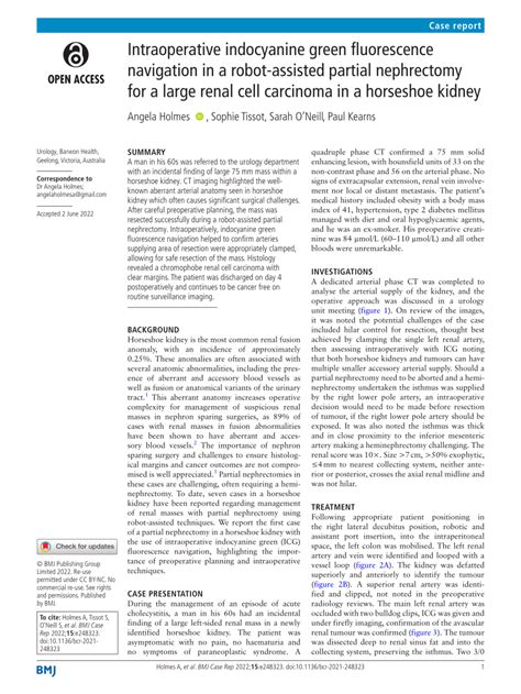 Pdf Intraoperative Indocyanine Green Fluorescence Navigation In A