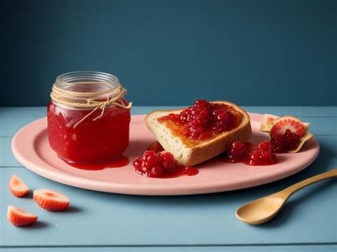 Premium Photo Strawberry Jam On Bread Photography