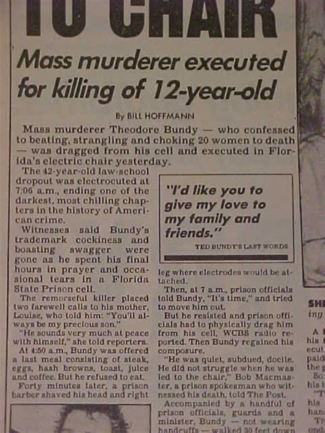 Vintage Newspaper Headline Serial Killer Murderer Ted Bundy Electric