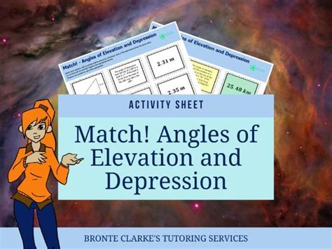 Angles Of Elevation And Depression Match Activity With Answers