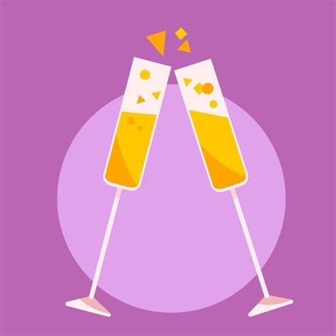 Premium Vector Sparkling Champagne Vector Glasses