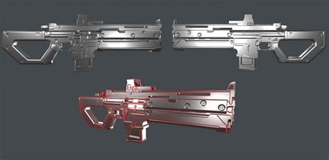 [done] Near Future Rifle — Polycount