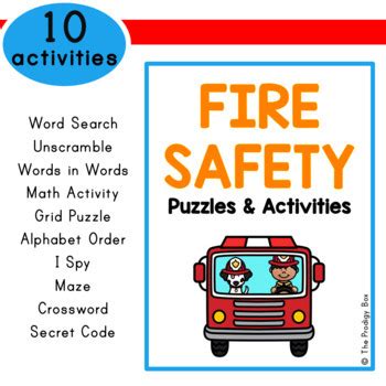 Fire Safety Week Puzzles Games Activities By The Prodigy Box