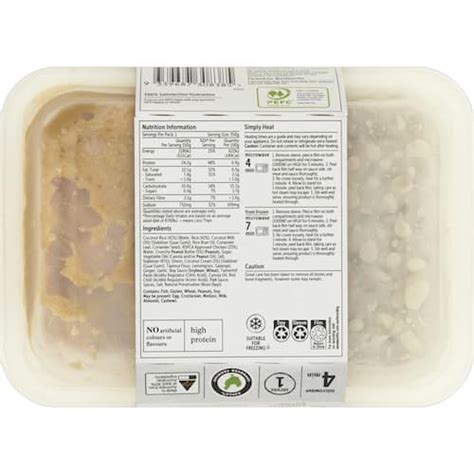 Woolworths Chicken Peanut Satay With Coconut Rice 350g Bunch