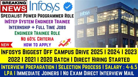 Infosys Biggest Off Campus Drive