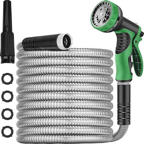 100 Ft Metal Garden Hose Heavy Duty Stainless Steel Water