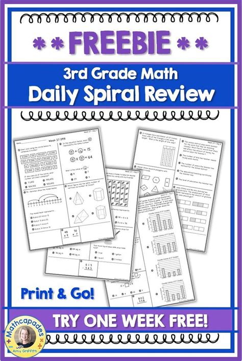 Free 3rd Grade Daily Spiral Math Review Staar Test Review If You Are