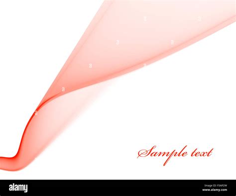 Red wave on white. Abstract elegant template Stock Photo - Alamy