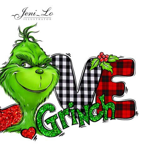 Grinch Love Christmas PNG File Merry Christmas Sublimation New Etsy