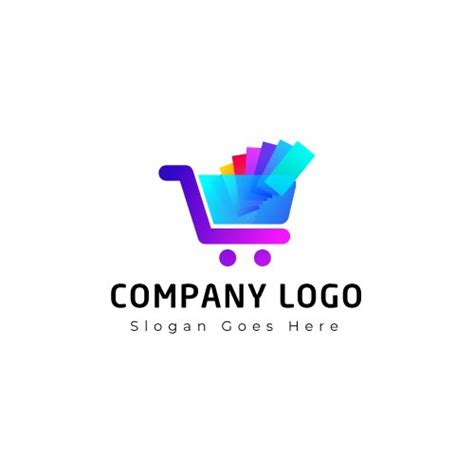 Modern Colorful Shopping Logo Design -store Logo