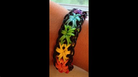 How To Make A Rainbow Loom Starburst Bracelet Youtube