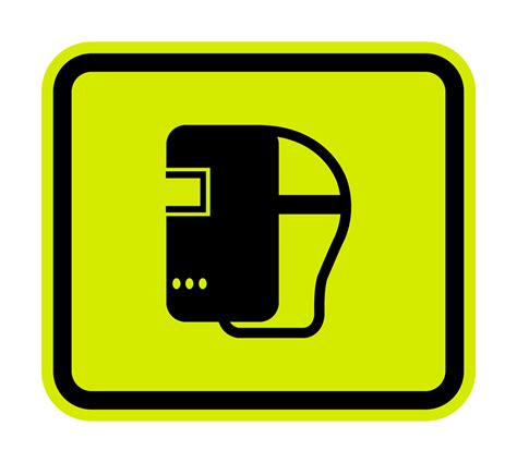 Symbol Wear Welding Helmet Isolate On White Background Vector