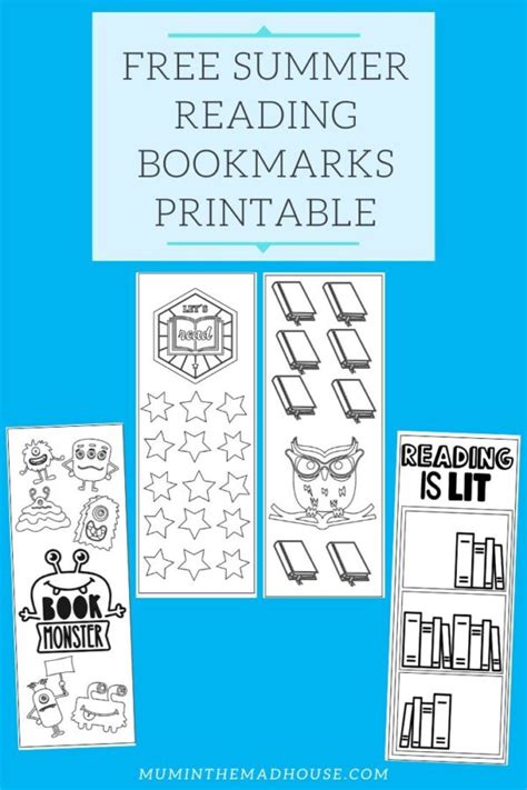 Free Summer Reading Bookmarks Printable Mum In The Madhouse